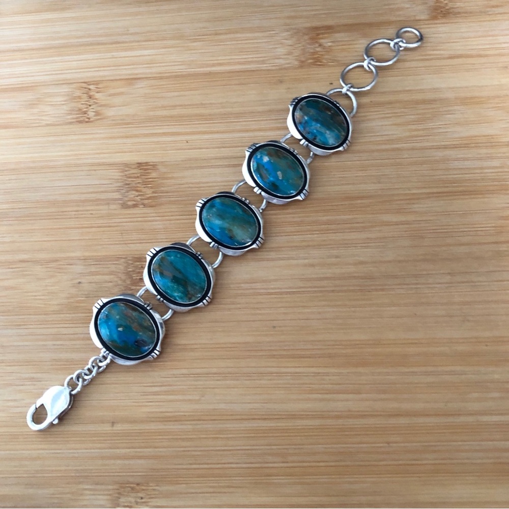 $565  Leonard Bruce Hodges Rare Navajo Estate Bracelet   Marked L.B.H. STERLING - Picture 5 of 10